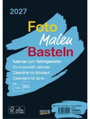 Produktbild von Foto-Malen-Basteln Bastelkalender A5 schwarz 2027