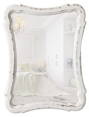 Imagen del producto de Omgoods - Pequeño espejo decorativo de pared con marco de madera