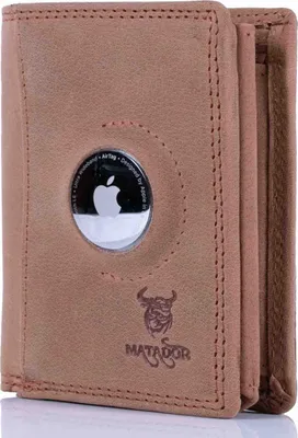 Produktbild von MATADOR Leder Geldbörse Herren AirTag Fach RFID Hell-Braun
