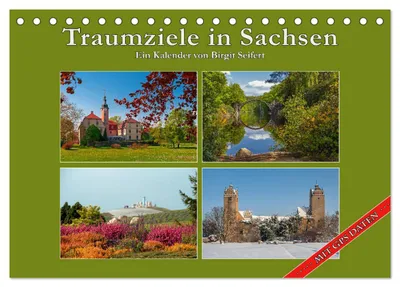Produktbild von Traumziele in Sachsen (Tischkalender 2027 DIN A5 quer), CALVENDO Monatskalender
