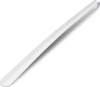 Immagine prodotto di Robusto calzascarpe in metallo "Bianco" ( 79 cm ) - calzascarpe XXL - calzascarpe per la schiena per bambini, uomini, donne e anziani