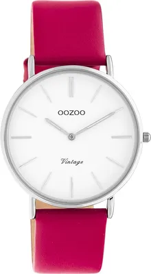 Produktbild von Oozoo Armbanduhr rosa Leder C20213 Vintage Series Damen Analog-Quarzuhr UOC20213