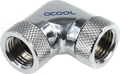 Obrázek produktu pro Alphacool 17038, Spojka, Mosaz, Chrom, 1/4", 90, 18 mm