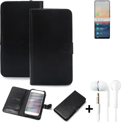 Produktbild von K-S-Trade Wallet Case Handyhülle kompatibel mit Xiaomi QIN 2 Pro Schutzhülle Flip cover Flipstyle Tasche Hülle Flipcover Slim Bumper schwarz + in