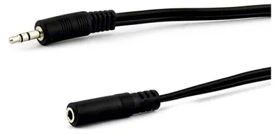Produktbild von e+p B 125, 3.5mm, Männlich, 3.5mm, Weiblich, 3 m, Schwarz