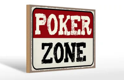 Produktbild von Holzschild Spruch 30x20cm Poker Zone Geschenk