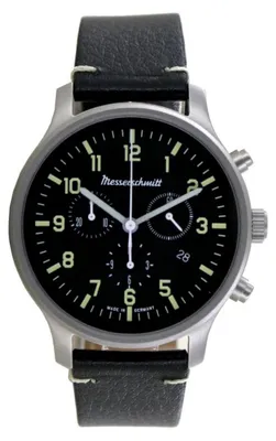 Produktbild von Aristo Herren Messerschmitt Uhr Fliegeruhr Chronograph ME-3H200L Leder