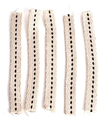 Flachdocht 12,5 mm x 12 cm für Sturmlaterne, 5 Stück