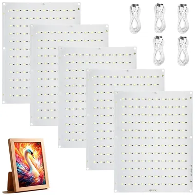5er-Set CMYK Lithofaan LED-Backlight-Boards für Bambu Lab Drucker