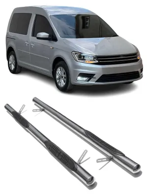 Produktbild von Edelstahl Trittbretter Schwellerrohre für VW Caddy 2015-2020 L1 Edelstahl Silber, KI-generiertes Bild