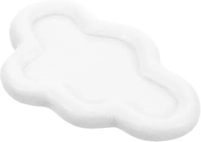 Image de Plateau de rangement pour bijoux blanc en forme de nuage – plateau multifonctionnel pour ranger bagues et bijoux – support décoratif élégant pour bureau ou coiffeuse