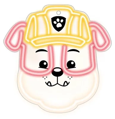 Immagine prodotto di Paw Patrol LED luce al neon su plexiglass decorazione luminosa notturna per la camera dei bambini Rubble per il montaggio a parete