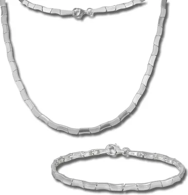 Imagen del producto de Conjunto de joyería SilberDream: collar y pulsera, diseño de plata brillante para mujer, modelo SDS427