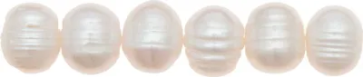 Image de 10 perles en nacre - blanches - 12 mm