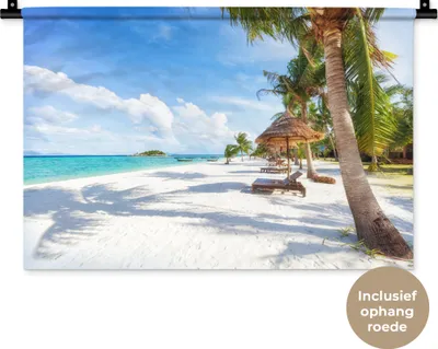 Produktbild von MuchoWow® Wandteppich Wandbehang Strand - Meer - Palmen 60x40 cm Tapisserie Dekoration Wandtuch - Wanddekorationen