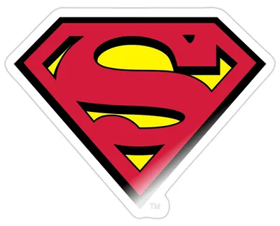 Produktbild von Spreadshirt DC Comics Superman Logo Original Karneval Sticker Aufkleber, 10 x 10 cm, Weiß glänzend