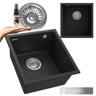 Produktbild von Granitan - Granitspüle - Küchenspüle - Chrom - Spülbecken