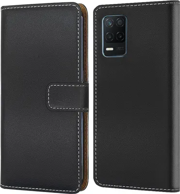 Produktbild von Handy Tasche für Realme 8 / 8 Pro Schutzhülle Bookstyle Etui Klapphülle Wallet Flip Cover Case Schwarz