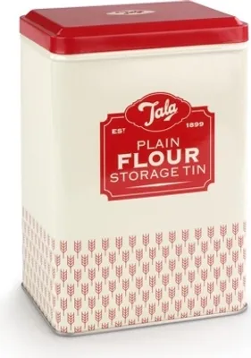 Produktbild von Vorratsdose Mehl, 1950er Jahre, Rot/Creme - Tala