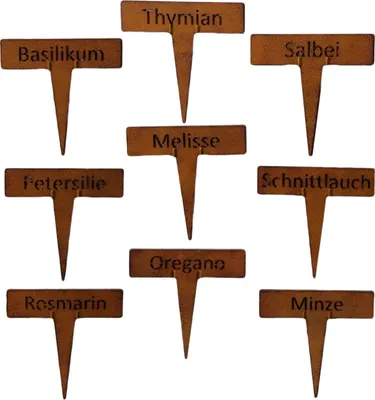 Immagine prodotto di Set di 9 tappi di ruggine per erbe