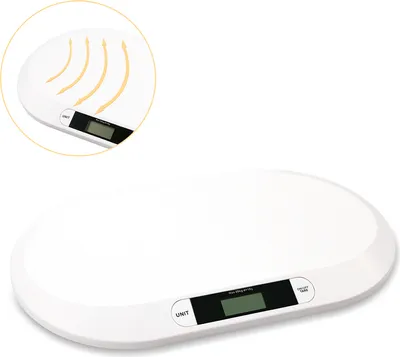 Produktbild von EINFEBEN  Babywaage Babywaagen Flat Digital stillwaage kinderwaage Nursing Scales Animal Scales Suitable for Newborns Under 20 kg with LCD Display White säuglingswaage (55 cm x 33 cm x 2.7 cm)