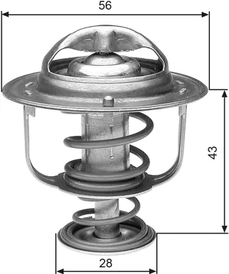 Produktbild von GATES Thermostat Kühlmittel 71°C für RENAULT MASTER II Kasten (FD) MASTER II Pritsche/Fahrgestell (ED/HD/UD) MASTER II Bus (JD) für OPEL Movano Bus