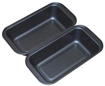 Produktbild von Famanu Brotform 21,5 x 11,5 cm - Kohlenstoffstahl Toastform für das Backen - Set von 2