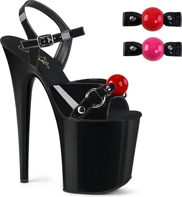 Produktbild von FLAMINGO-809GB Damen Sandale von Pleaser, Schwarz EU 42, US 12