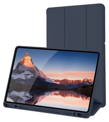 Produktbild von Techsuit Flex Trifold Tablet-Hülle mit Pencil-Halter für Samsung Galaxy Tab S6 Lite - Dunkelblau