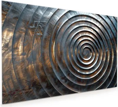 Produktbild von Küchenrückwand Spritzschutz Glas mit Motiv Metallische Spiralen 40 x 40 cm