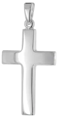 trendor 21641 Kreuz-Anhänger für Herren Silber 925 rhodiniert 27 mm 1