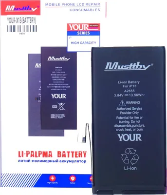 Immagine prodotto di Batteria Musttby per Apple iPhone 13 da 3530 mAh - Batteria di ricambio al litio per cellulare e smartphone - Batteria di riparazione - Capacità potenziata