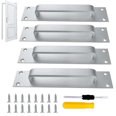 Produktbild von Solidchoice – Set mit 4 Aluminium-Schiebetürgriffen inklusive Schrauben