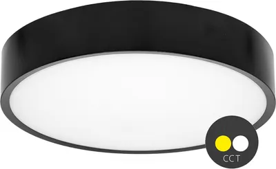 Obrázok produktu pre Ecolite CCT Čierné LED stropné svietidlo guľaté 15W WMAT300-15W/CR