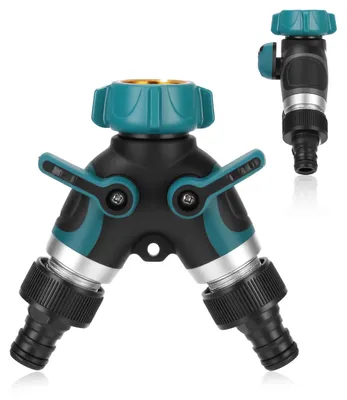 Produktbild von Gartenschlauch-Verteiler, 2-Wege - Y-Verteiler mit 3/4"-Anschluss