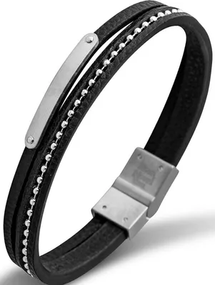 Immagine prodotto di Bracciale da uomo Pierre Ricaud Nero