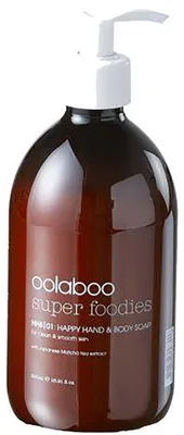 Imagen del producto de Jabón líquido para manos y cuerpo "Super Foodies" de Oolaboo, 500 ml