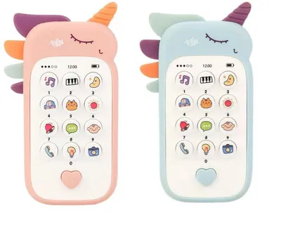 Produktbild von Interaktives Einhorn Babytelefon Spielzeug – Lernspielzeug ab 2 Jahren,  Blau & Rosa