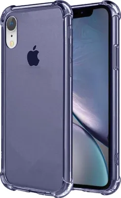 Immagine prodotto di Smartphonica iPhone Xr custodia in silicone antiurto trasparente con paraurti - blu scuro