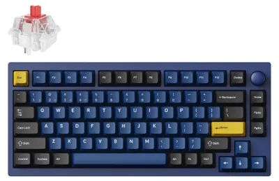 Image de Clavier gaming Keychron P1 Pro P1P-O1, mécanique, sans fil, format 75%