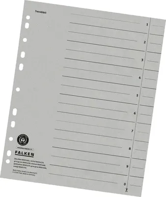 Produktbild von Falken Trennblatt 80001696 A4 230g Karton gr 100St.