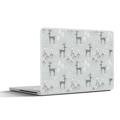 Produktbild von MuchoWow® Laptop Aufkleber Sticker Cover Muster - Hirsche - Winter 40x30 cm - Laptop Dekoration - Selbstklebend