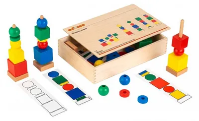 Immagine prodotto di Educo Gioco forme colori - costruisci torri - gioco Montessori
