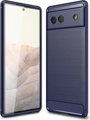 Zdjęcie produktu dla Pokrowiec König Design kompatybilny z plastikowym, miękkim etui na telefon Google Pixel 6A - Niebieskie etui na telefon komórkowy
