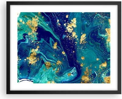 Produktbild von Gerahmtes Poster - Schwarzer Rahmen - Abstraktion modern - 50x40 cm - Wand Bild - Wanddeko - Wandbilder - Kunstposter - Wandposter - Bilderrahmen - Bilder - Kunstdruck - Wandbild - P2BAA50x40-3831