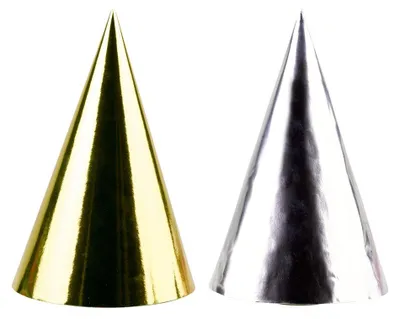 Productafbeelding van Amscan 9902283, Carnavalshat, papier, goud, 10 stuks