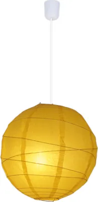 Produktbild von Näve Leuchten Schirme TIBET mit E27 Schirme TIBET mit E27 Lampenschirm "TIBET", Leuchtenschirm im Asia Style, aus Metall und Papier in gelb, Ø 40 cm, für E27-Fassung