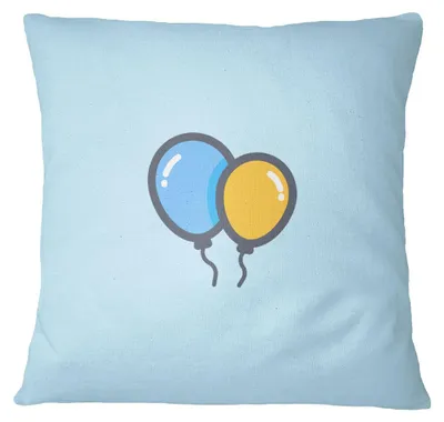 Kissenhülle 45x45 cm, Polyester, lichtblau, mit Reißverschluss, 1 Stück
