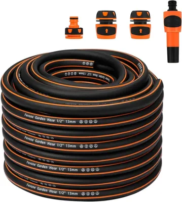 Obrázok produktu pre Záhradná hadica 30 m, 1/2 palca, 4-vrstvová, 25 bar, flexibilná, čierna a oranžová, pre záhradu