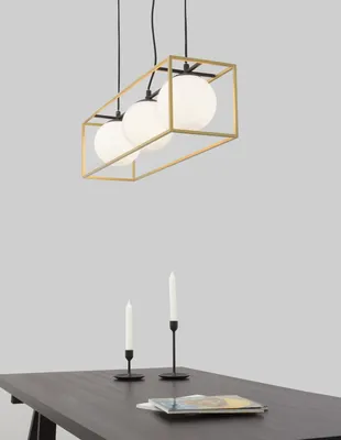 Produktbild von Nova Luce JULIET Pendelleuchte E14 3-fach Gold 70x18x120cm dimmbar 9206402